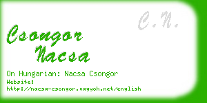 csongor nacsa business card